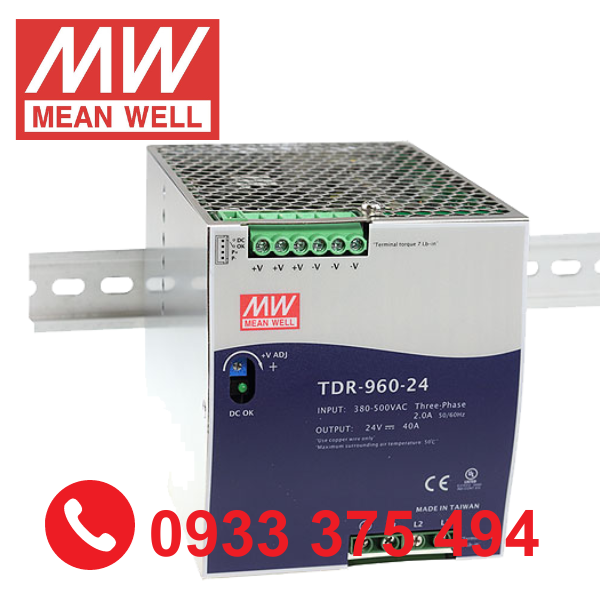 TDR-960-24| Nguồn Meanwell TDR-960-24 ( 960W 24V 40A )