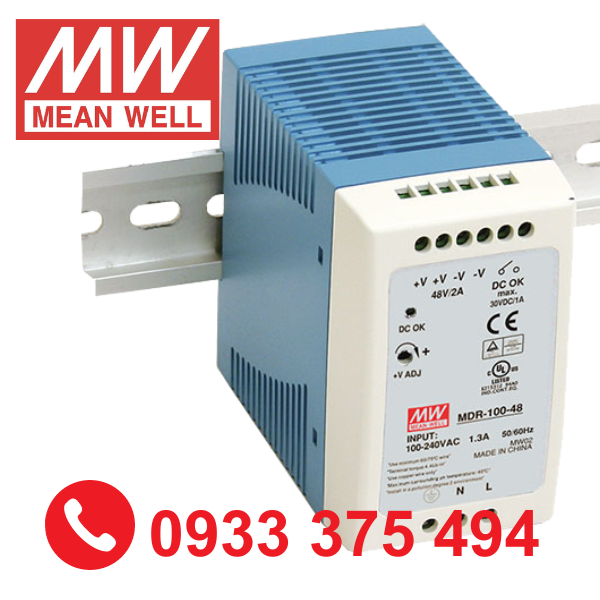 MDR-100-48| Nguồn Meanwell MDR-100-48 ( 96W 48V 2A )