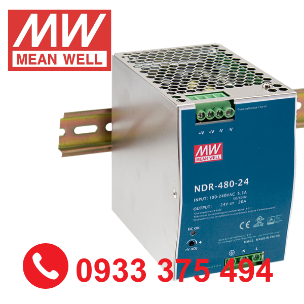 NDR-480-48| Nguồn Meanwell NDR-480-48 ( 480W 48V 10A )