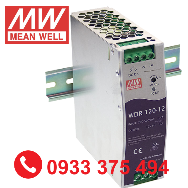 WDR-120-12| Nguồn Meanwell WDR-120-12 ( 120W 12V 10A )