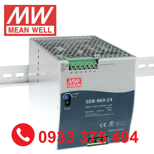 SDR-960-24| Nguồn Meanwell SDR-960-24 ( 960W 24V 40A )